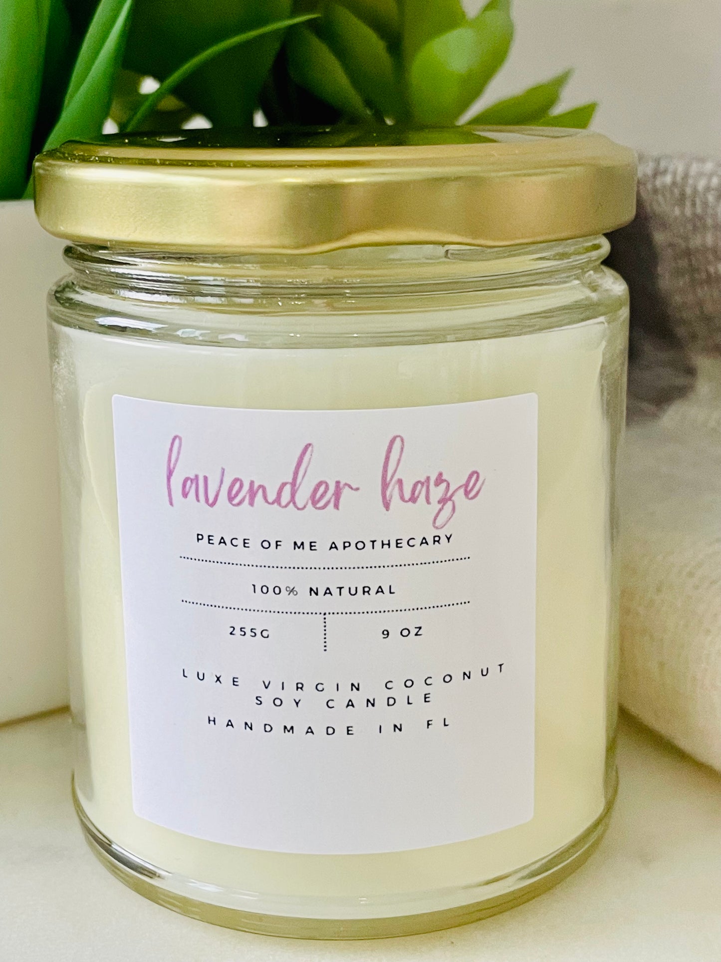 Lavender Haze Virgin Coconut Soy Luxury Wax Candle