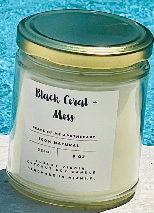 Black Coral Moss Virgin Coconut Soy Luxury Wax Candle