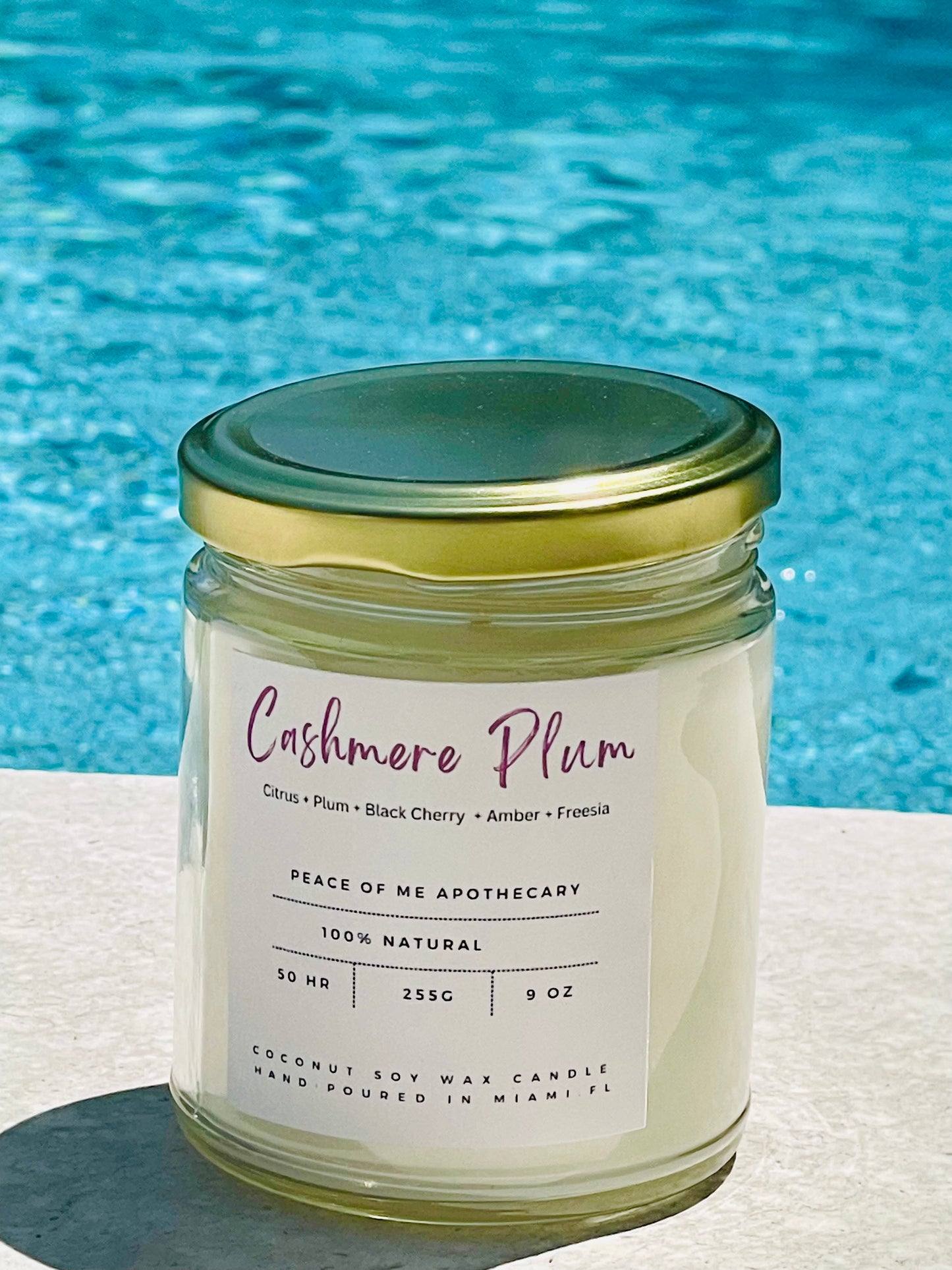 Cashmere Plum Luxury Coconut Soy Wax Candle