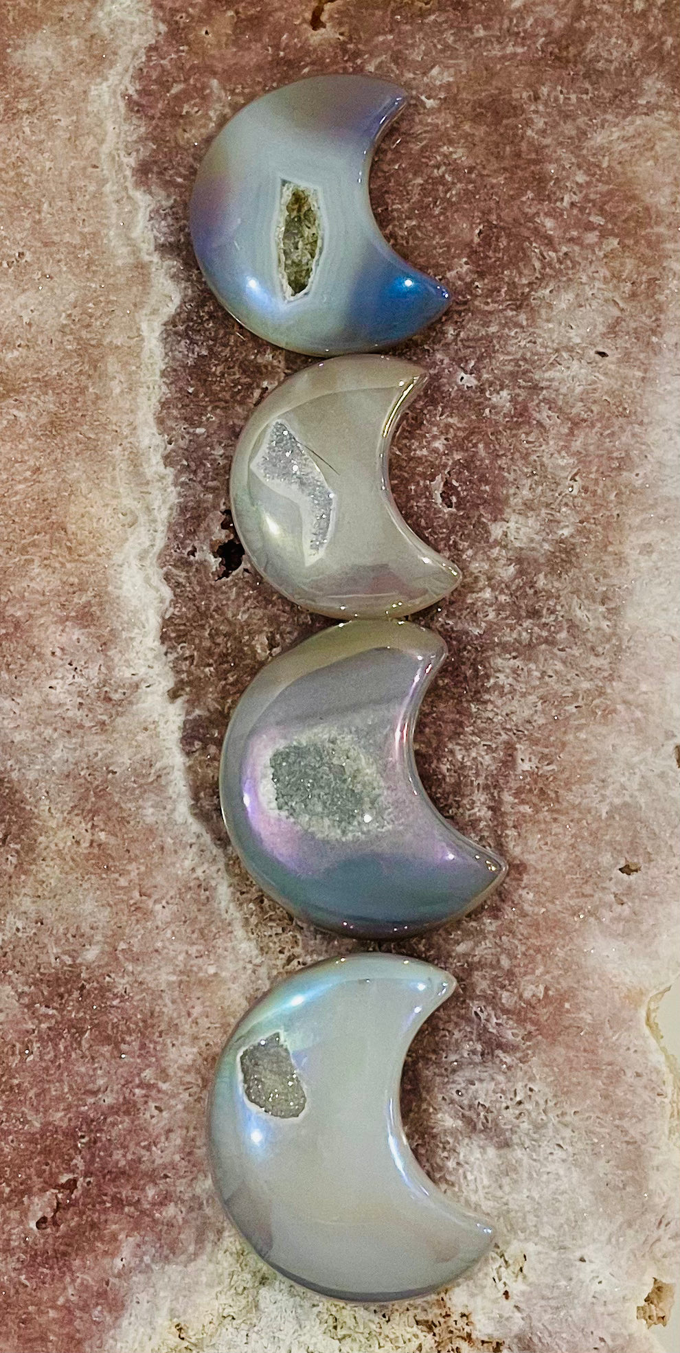 Druzy Agate Moon Intuitively Picked