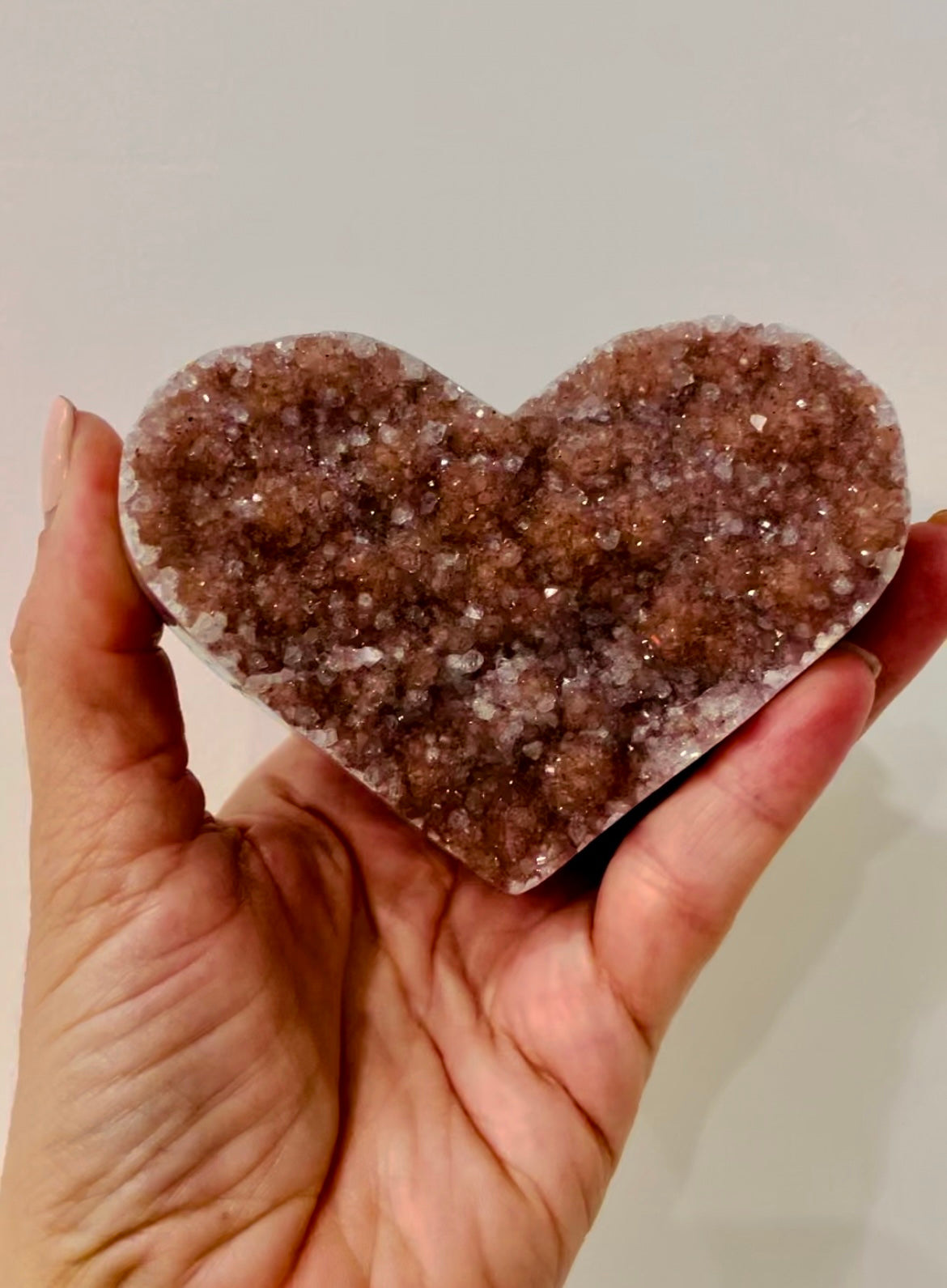 PINK LAVENDER AMETHYST HEART